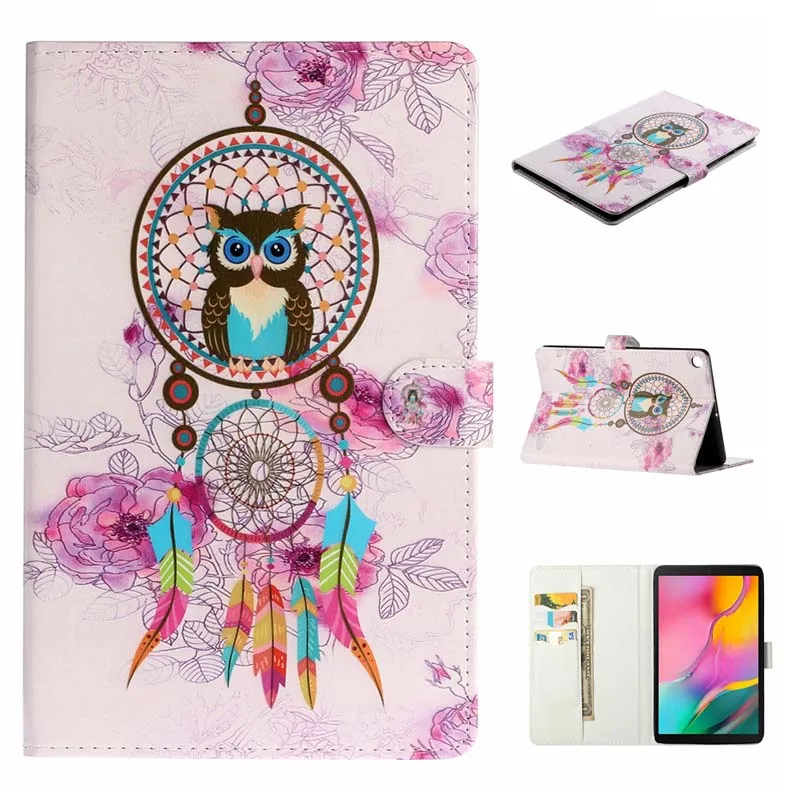 CASE Кожаный чехол для Samsung Galaxy Tab A 10,1 SM-T510 T515 Coque для Galaxy Tab A 10,1 T510 T515 крышка Capa+ пленка+ ручка - Цвет: CASE