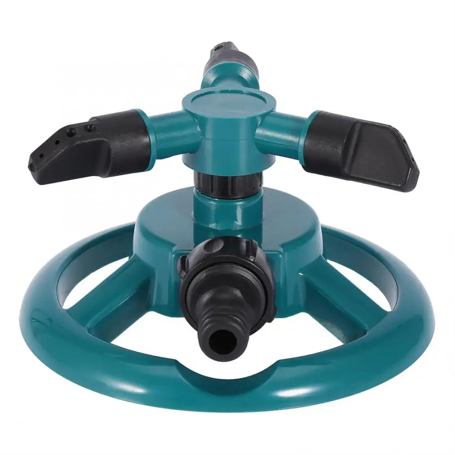 Garden Sprinklers Automatic Watering System Grass Lawn 360 Degrees 3 Nozzle Circle Rotary Irrigation new | Дом и сад