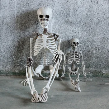 

2 Pcs Halloween Skull Skeleton Ornament Halloween Ghost Festival Scene Layout Decoration Props for Bar Haunted House (15/40cm He