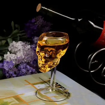

Transparent Beer Wine Cup Bottle Glass Skull Cup Red Wine Sober kitchen accessories High Cocktail Glasses Bar Decoration Univers