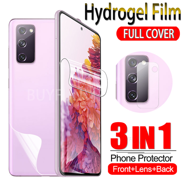 Hydrogel Film For Samsung Galaxy S21 S20 Ultra Fe S21+ S20+ 4G/5G Full Cover Water Gel Soft Films Samsang S 21 20 Plus HD