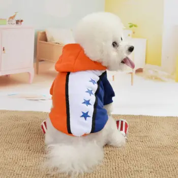 

Thickening Hooded Garment Fleece Coat Dog Hoodie Chihuahua Puppy Clothes/Pet Autumn And Winter Warm Clothes 2-legged Costume Dog
