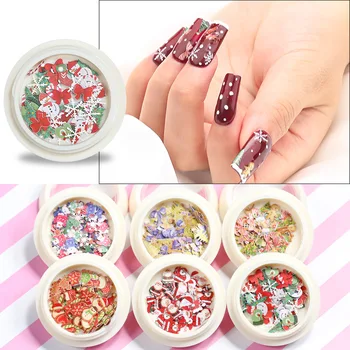 

6 Boxes/1 Set Christmas Daisy Nail Sequins Colorful Flowers Butterfly Nail Art Accessories Cheap Nail Design Decoration Supplies