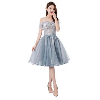 

knee lenght Cocktail Dresses Vestidos Celebrity Off Shoulder Bridesmaid Dresses Ball Gowns plus size