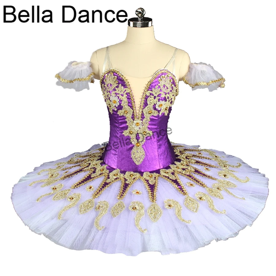 Purple Fairy Nutcracker Classical Ballet Stage Cosutmes Tutu Dress Women Pancake Professional Ballet Tutu Performance BT9134F