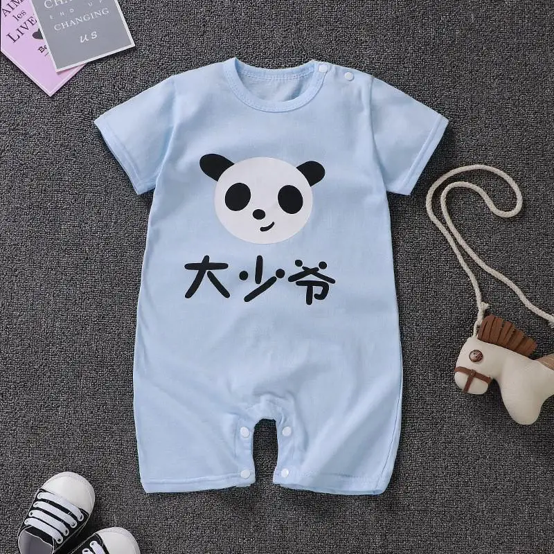 Summer 2021 Baby Jumpsuit 0-24M Home Wear Climbing Suit Newborn Baby Girls Boys Cotton Short Sleeve Rompers Clothing Newborn Sailor Romper Girls Boy Costume Anchor Baby Rompers