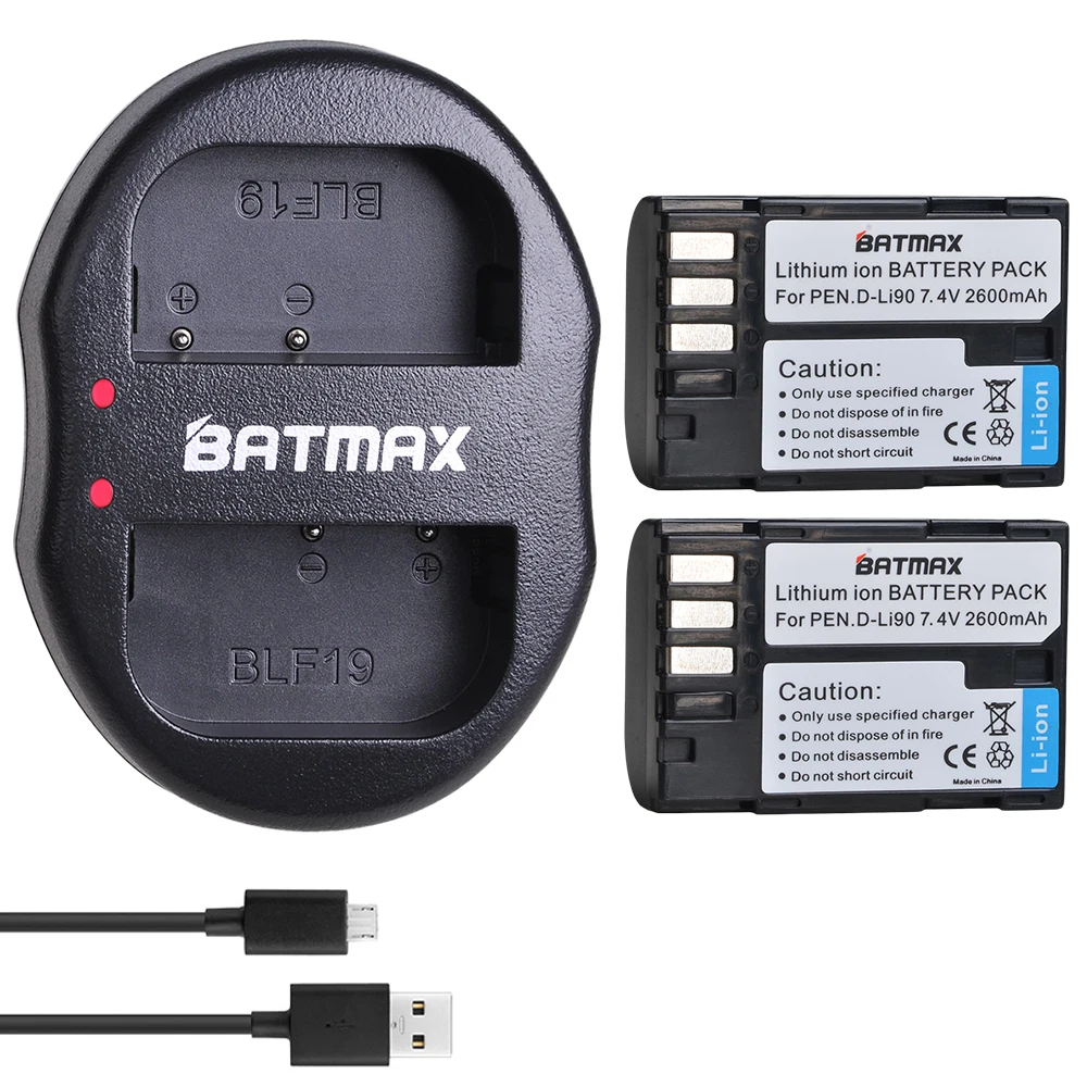 1Pc 2600Mah D-Li90 Dli90 D Li90 Batteria Per Pentax 645 645D 645Z K-1 K-01 K-3 K-5 K-5D K-5Iis K-7 K-7D K1 K01 K3 K5 K5D Ii 2