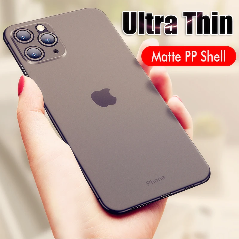 Роскошный ударопрочный Ультратонкий чехол 0 3 мм для IPhone 11 Pro X XS XR Max матовый из ТПУ