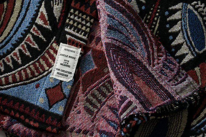 Southwest Indian Blanket Aztec Tribal Button Shirts 