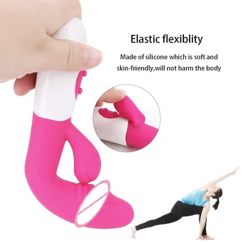 OLO USB Recharge Dual Vibration Rabbit Dildo Vibrator G Spot Massager Vaginal Clitoris Stimulator Sex Toys for Women 2