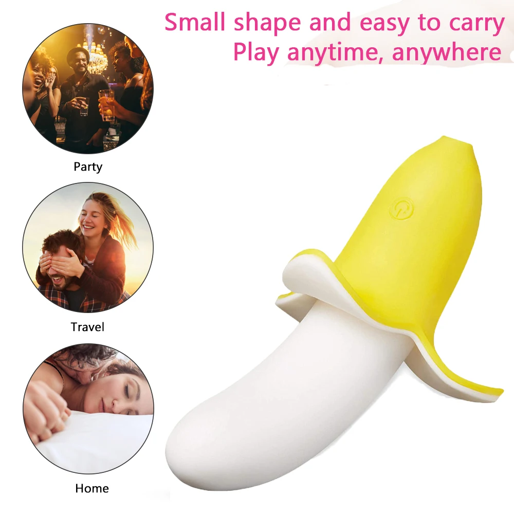 Banana Dildo Vibrator For Vagina G-Spot Stimulation Female Charging Silicone 10 Vibration Adult Sex Machine Toy For Women Couple