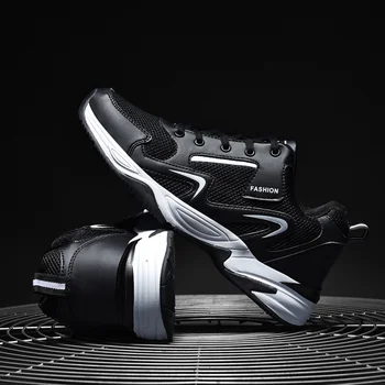 

Baideng Ultra Light Running Shoes for Men Summer Sports Shoes Blue Black Male Sneakers Zapatos corrientes de verano Plus Size 45