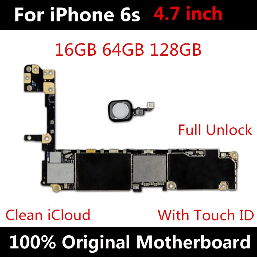 Полная разблокировка для iphone 6S 4 7-дюймовая материнская плата с/без сенсорного ID