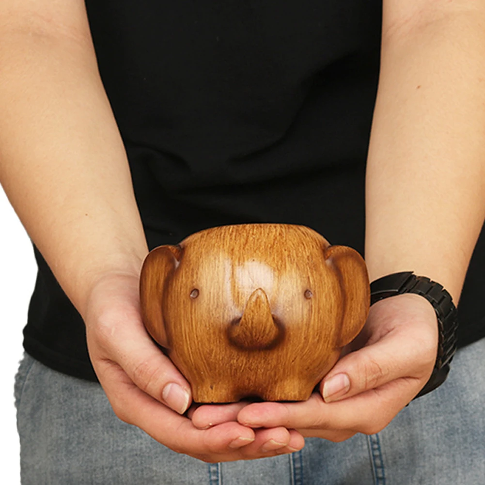 

Stationery Pencil Holder Resin Desktop Student Ornaments Durable Free Stand Home Office Elephant Shape Practical Carving School