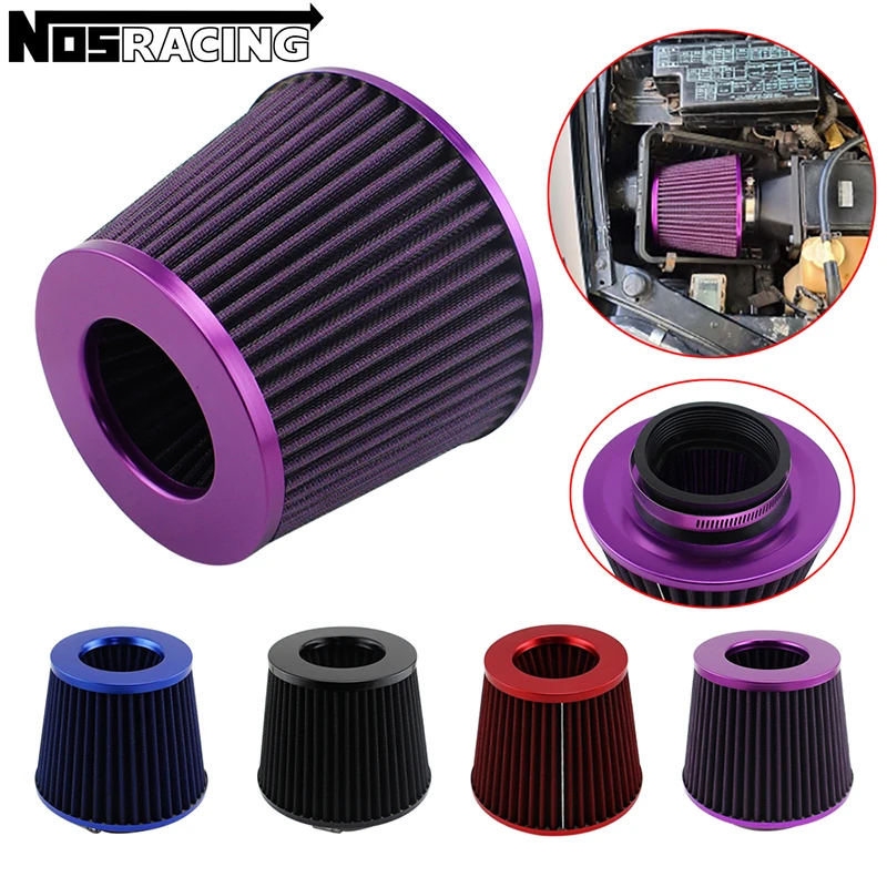 SportsAirFilterJDMUniversal3inch76mmCarTuningHighFlowCold