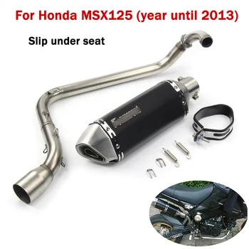 

Full Exhaust System Motorcycle Exhaust Pipe Muffler Baffler Tips Escape Front Link Pipe Connect Tube for Honda MSX125