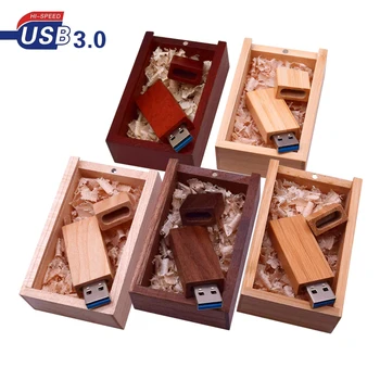 

10PCS Free Custom Logo Wooden Usb + Box Usb Flash Drive Pendrive 4gb 8gb 16gb 32gb 64gb Pen Drive Memory Stick Photography Gift