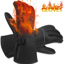 Зимние перчатки с подогревом с электрическим аккумулятором и сенсорным экраном, теплые перчатки для рук с контролем температуры, водонепроницаемые спортивные перчатки на открытом воздухе, лучший подарок