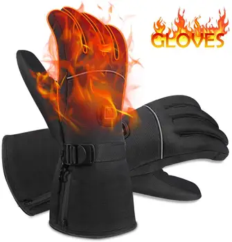 

Electric Battery Powered Touchscreen Winter Heated Gloves Hand Warmer Temperature Control Waterproof Outdoor Sports Best Gift