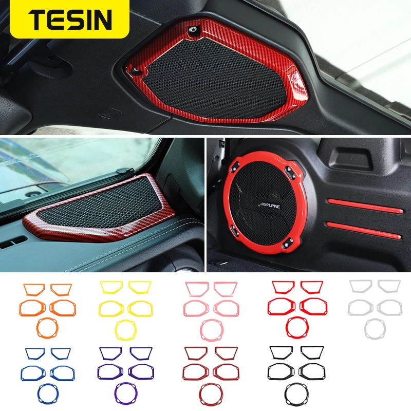 Tesin Car A Pillar Speaker Decoration Cover For Jeep Wrangler Jl 2018