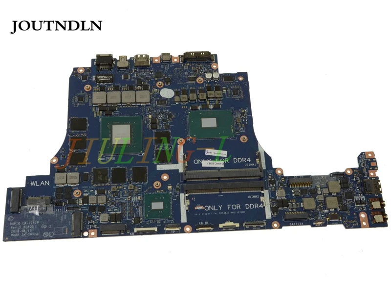 JOUTNDLN FOR Dell Alienware 17 R4 15 R3 Laptop Motherboard w/ i7-7700HQ CPU GTX1070/8G LA-D751P D51CG 0D51CG CN-0D51CG | Компьютеры и