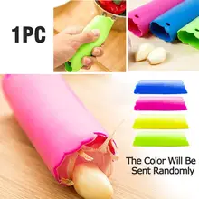 Практичные кухонные обеденные гаджеты силиконовые чесночные трубки Пилинг случайный цвет силиконовый пилинг волшебный чеснок овощечистка