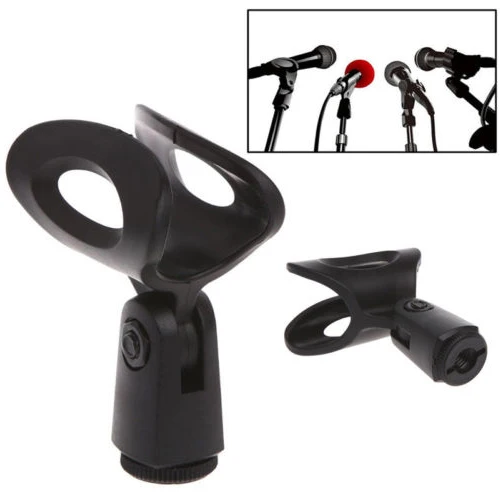NEW U Clamp Mic Microphone Stand Accessory Flexible Plastic Clip Holder Mount |