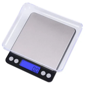 安い デジタルキッチンスケール3000グラム/0.1グラムポケット食品スケール変換グラムスケール2トレイ風袋機能グラムスケール