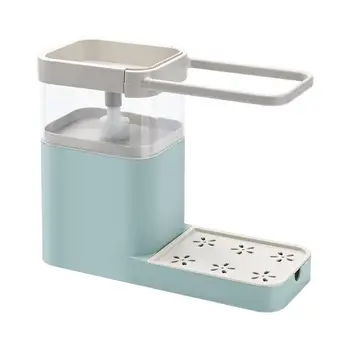 

Detergent Liquid Storage Box With Towel Rack Multifunctional Drain Rack Sponge Kitchen Organizer Tools Bathroom Soap Holder