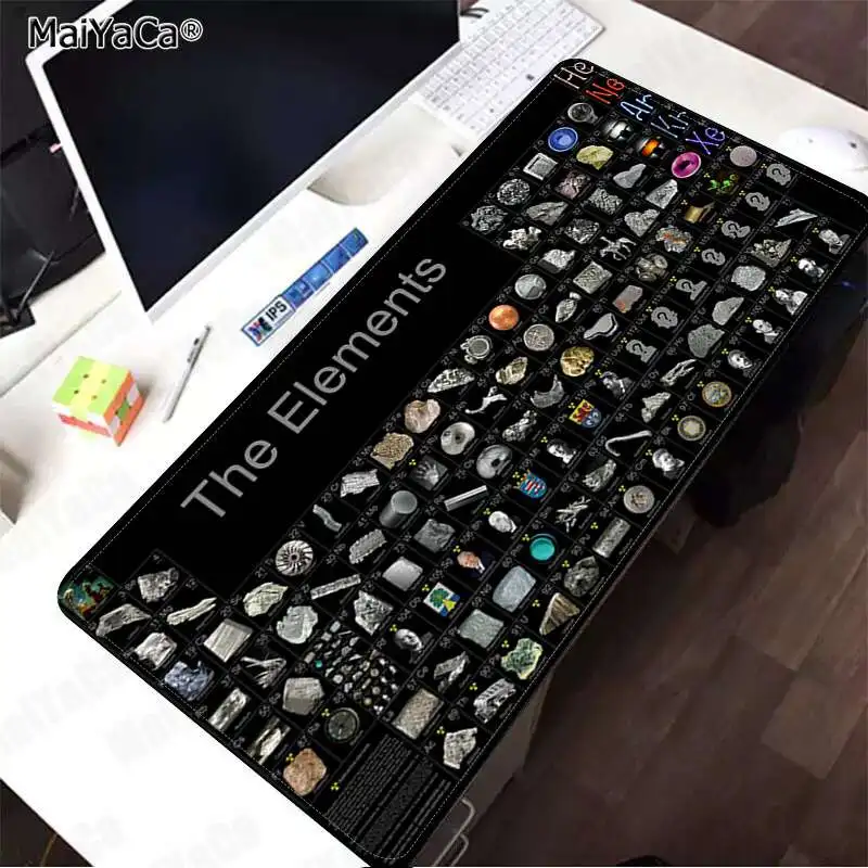 MaiYaCa Таблица элементов DIY дизайн игровой с узором коврик для мыши скорость/Управление версия большой игровой коврик для мыши - Цвет: Lock Edge 30x80cm