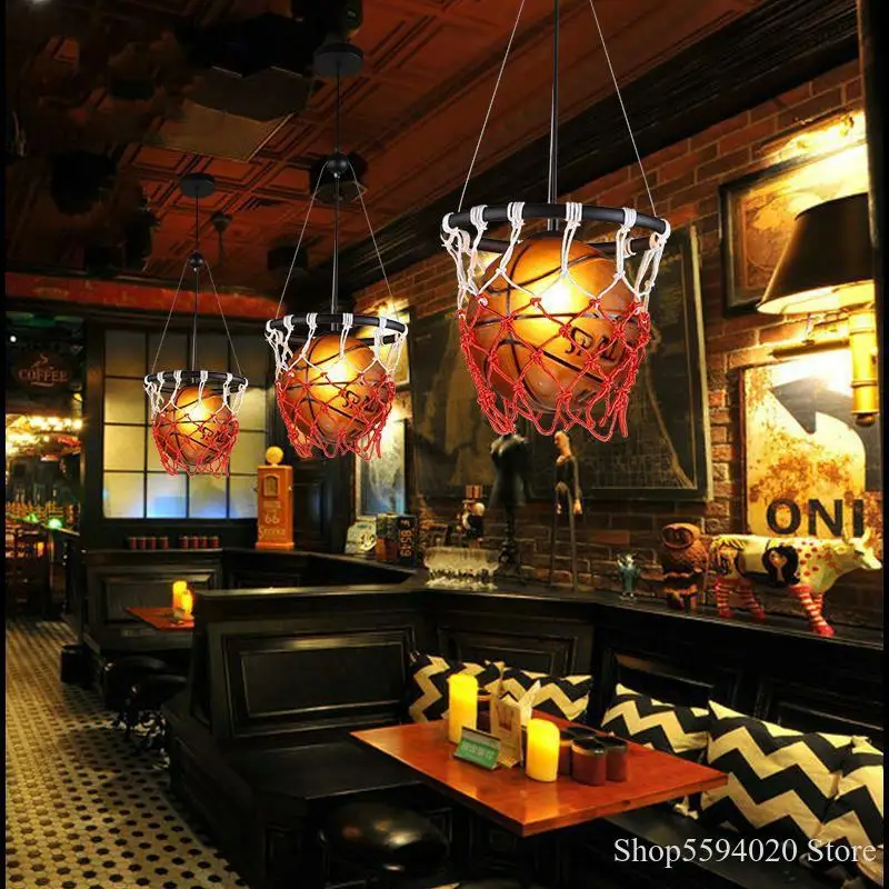 Acrylic Basketball Pendant Lights Hanging Lamp Home Deco Bar Cafe Shop Suspension Living Room Bedroom Pendant Lights Kitchen