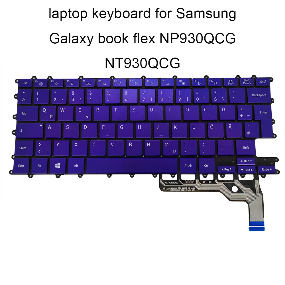 

Backlight keyboard for Samsung Galaxy Book Flex NP930QCG K02CN NT930QCG GR GE German blue laptops NSK 87ABN original new Fashion