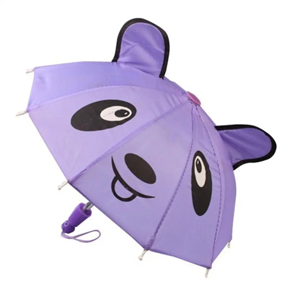 Purple Зонт подходит для 18 дюймов девушка кукла аксессуары милый ушной зонтик девушка кукольный зонт - Цвет: Purple
