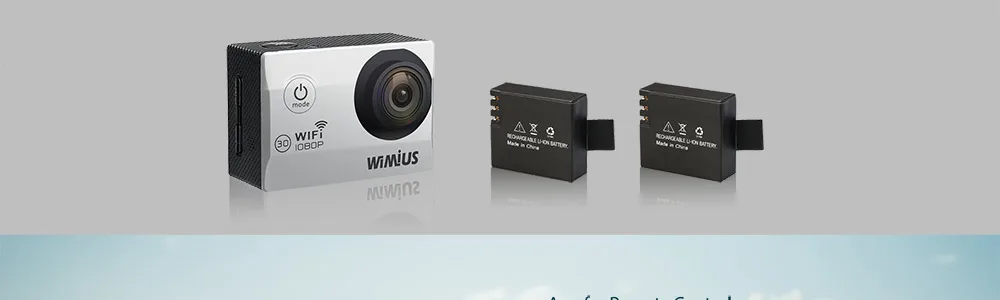 Спортивная экшн-видеокамера WIMIUS Q2, Full HD 1080 P, WiFi, 12 МП, 30 м, водонепроницаемая камера для подводной съемки, 170D, 2,0 дюйма, с ЖК-экраном