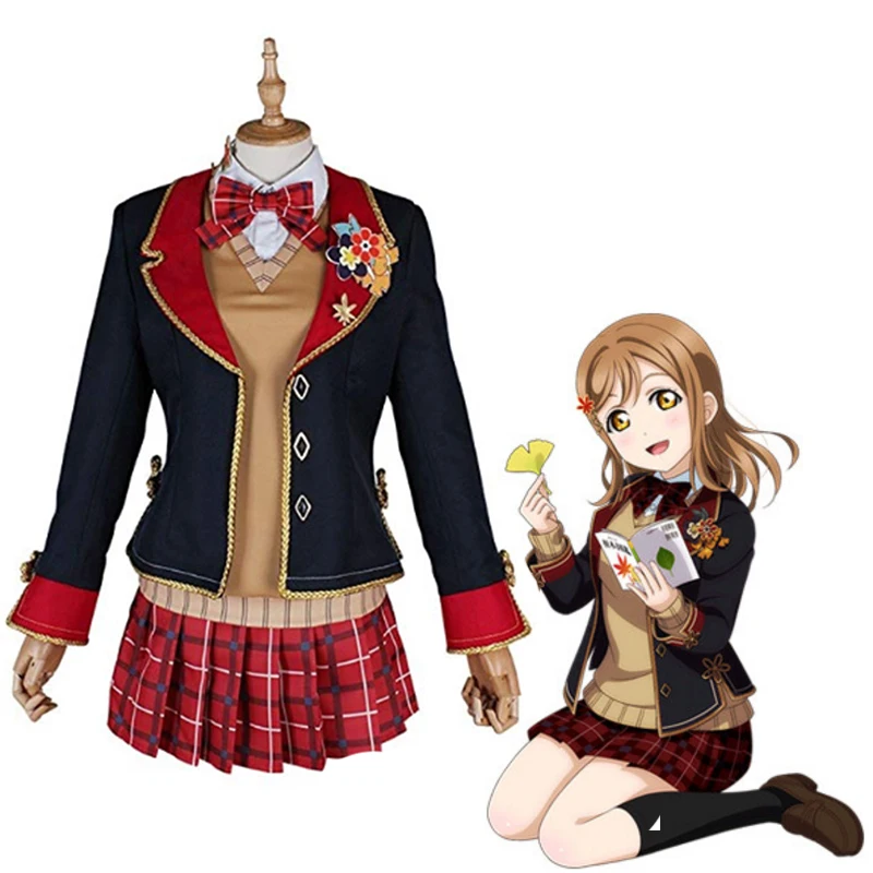 Аниме Love Live Sunshine Косплей костюмы Hanamaru Kunikida Костюм Униформа Хэллоуин