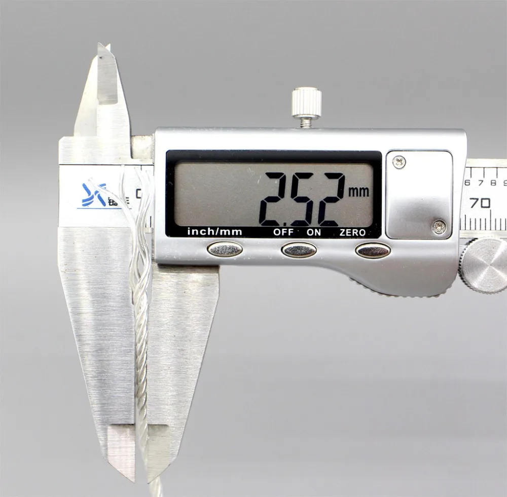 LN006512 1,25 м 4 ядра 99% чистые Серебристые наушники DIY пользовательский PU изоляционный слой кабель(не Telf