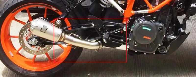Для KTM 125 250 390 Duke RC390 выхлопная труба без застежки 51 мм мотоциклетная средняя Хвостовая труба спасательная Модифицированная труба