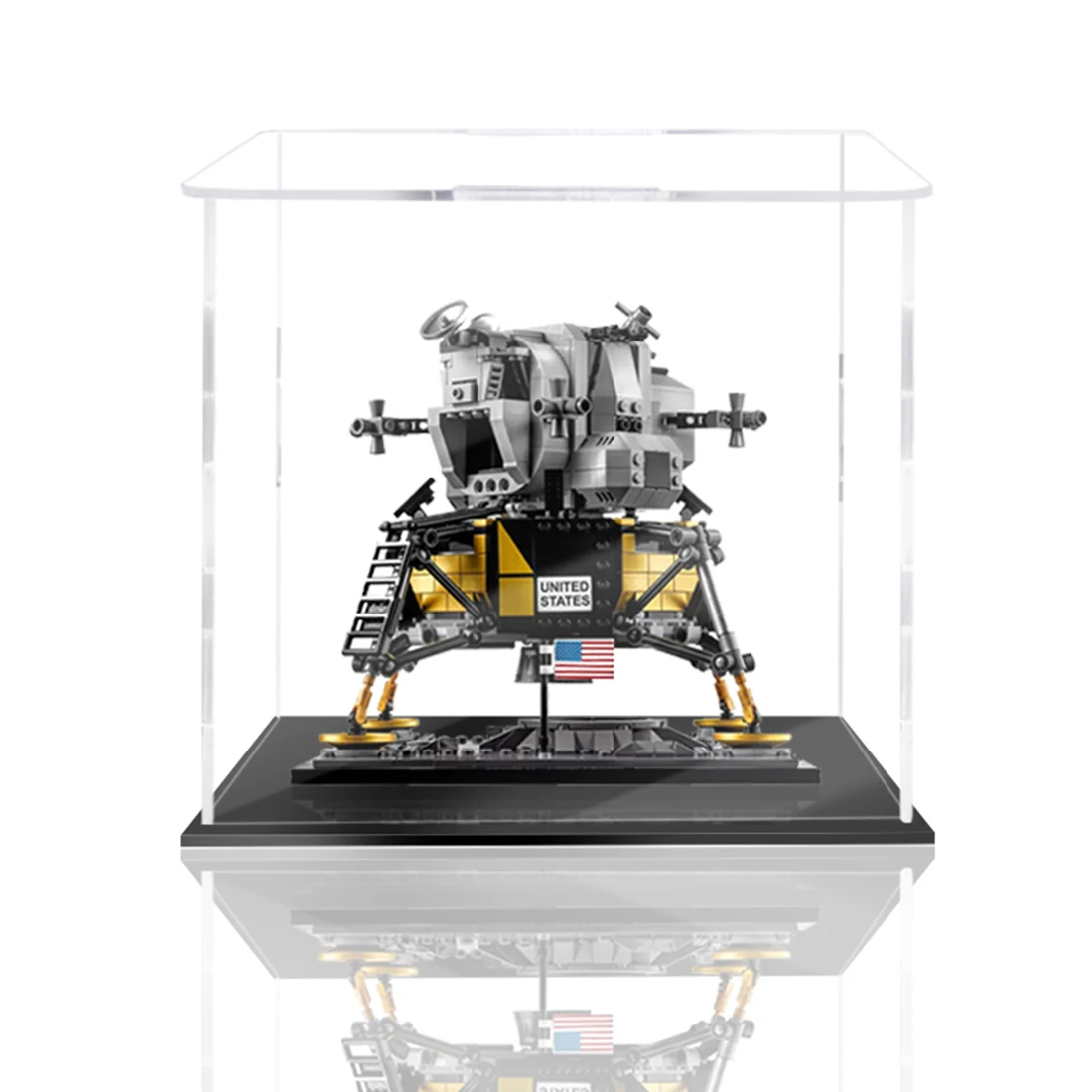 Caixa de Exibição Acrílica do Bloco de Construção para o Módulo 10266 de Apollo Inferior da Espessura de 2mm Dustproof Lunar Caixa Somente Nenhum Jogo-parte - 3mm n° 11 2 de construção para o módulo lunar 10266