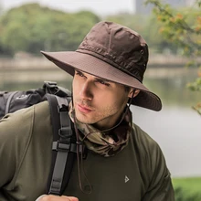 Рыбаловедские снасти дышащий Кемпинг Шляпа с широкими полями на открытом воздухе летняя Панама складной Для мужчин Для женщин Охота шляпа быстросохнущая