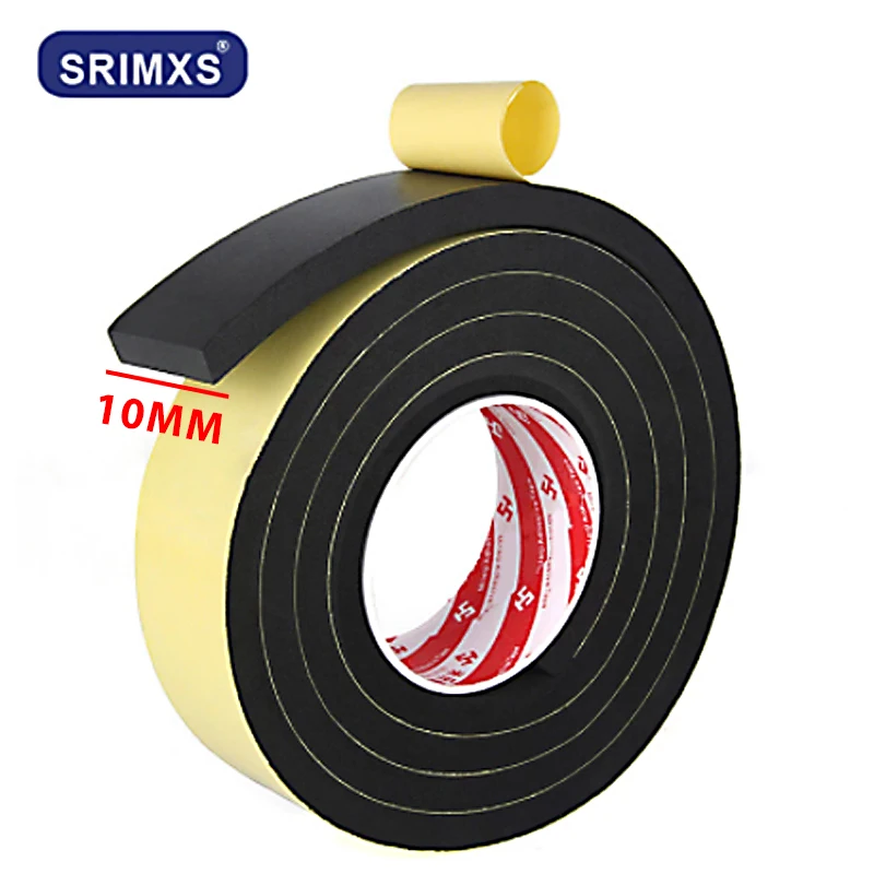 Strong Adhesion Eva Black Sponge Foam Rubber Tape Anti-collision Seal Strip