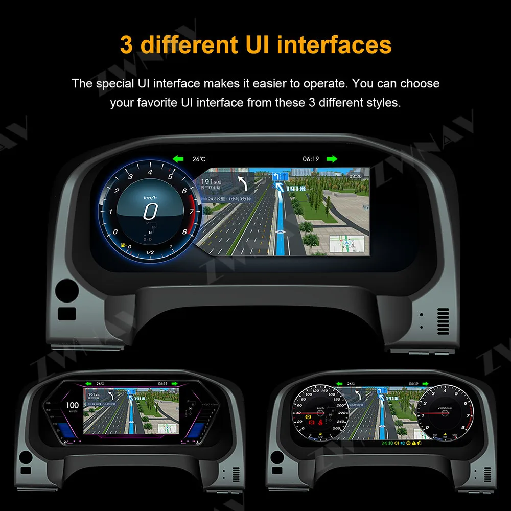 1" ЖК-дисплей Android 7,1 автомобиль приборной панели Дисплей gps Navi для Toyota highlander головное устройство экран