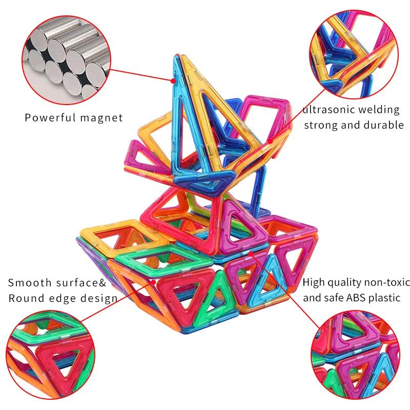 

Children'S Educational Magnetic Toy Building Blocks 136pcs Advanced Combo
