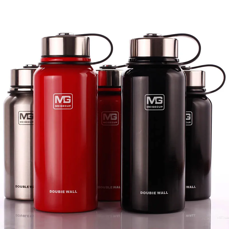 

Genuine Product Sports Bottle Vacuum Stainless Steel Vacuum Cup Pot Space Handle Tea Cup Large Capacity 800ml with Strainer