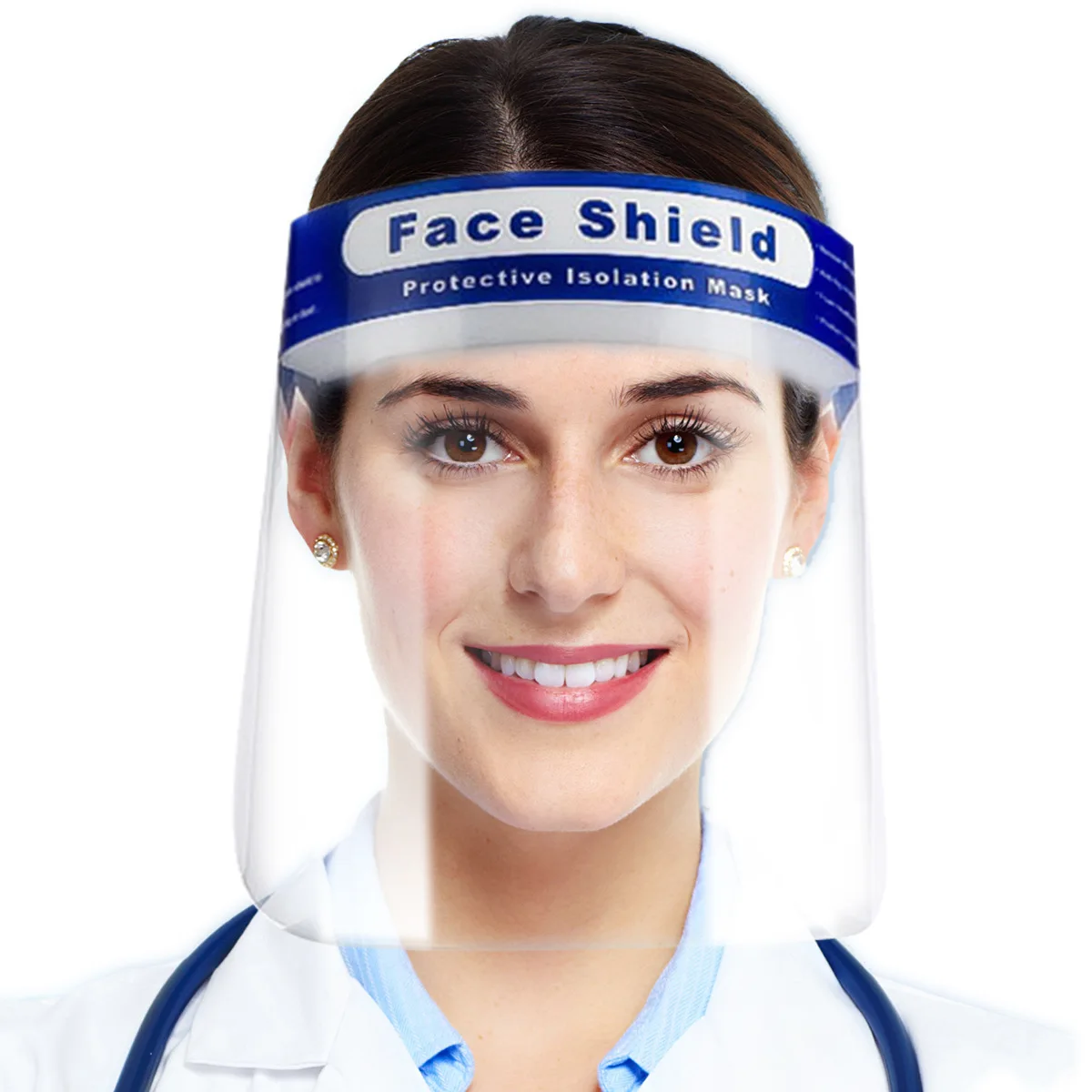 

Visors Hat Spot Mask Pet Double-Sided Anti-Fog Face Shield Cooking Sun UV Protection Resistant Face Protective Isolation Mask