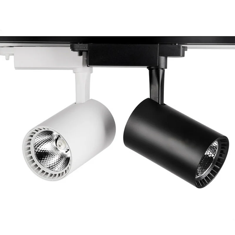 Светодиодный лампа, крепление к рейке Spot COB светодиодный потолочный светильник AC85-265V для магазина выставочного центра выставочный светильник дорожное освещение