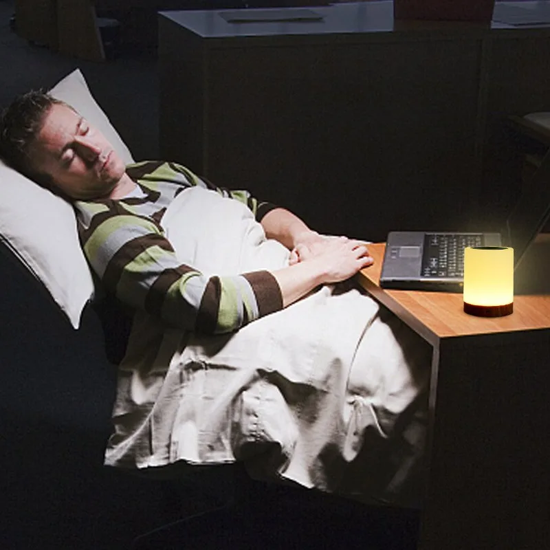 Portable Table Night Light Bedside Lamp Rechargeable RGB Dimmable Light Home Decor TP899