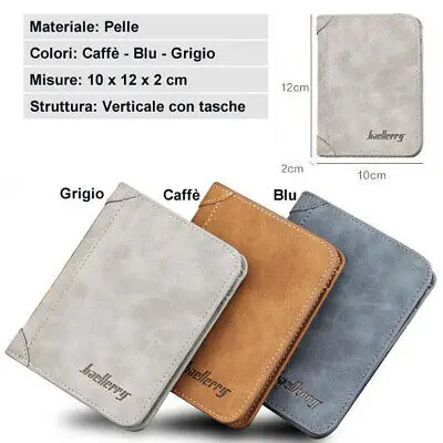 Portafogli Documenti Carte Di Credito Soldi Colori Grigio Caffe Tasca Sim Sd 99S0498 Inviato Dall'Italia