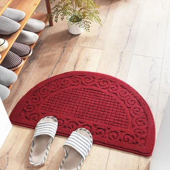 

Semi-circle Floor Carpets Entrance Doormat Terry Fabric Entry Bathroom Mats Mat Dustproof Non-slip Floor Hallway Kitchen Rugs