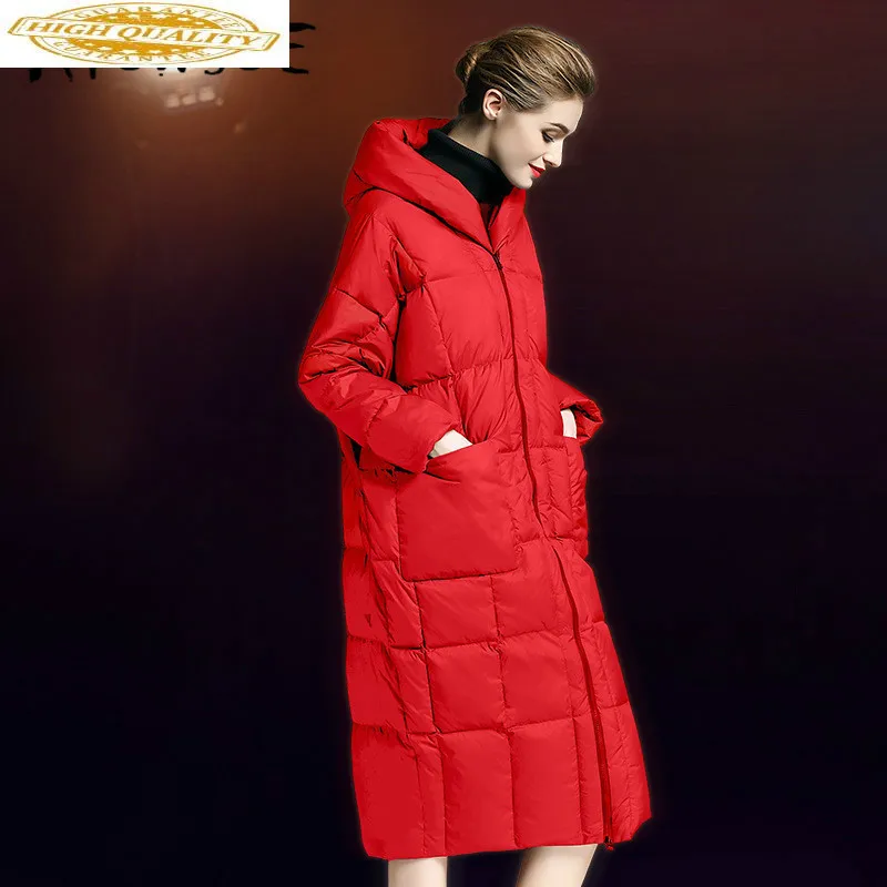 

90% White Duck Down Jacket Women Clothes 2019 Winter Coat Women Korean Hooded Puffer Jacket Women Warm Parka 6002 YY2121