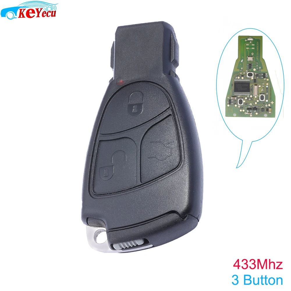KEYECU Smart 3 кнопки умный дистанционный ключ 433 МГц Fob для MERCEDES BENZ C E S CLASS IYZ 3312